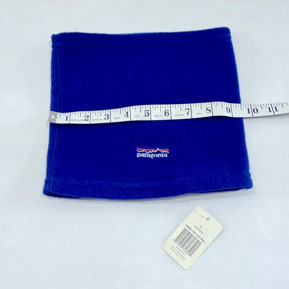 NWT🔥Patagonia Synchilla Fleece NECK GAITER Unisex L Royal Blue Embroidered Logo